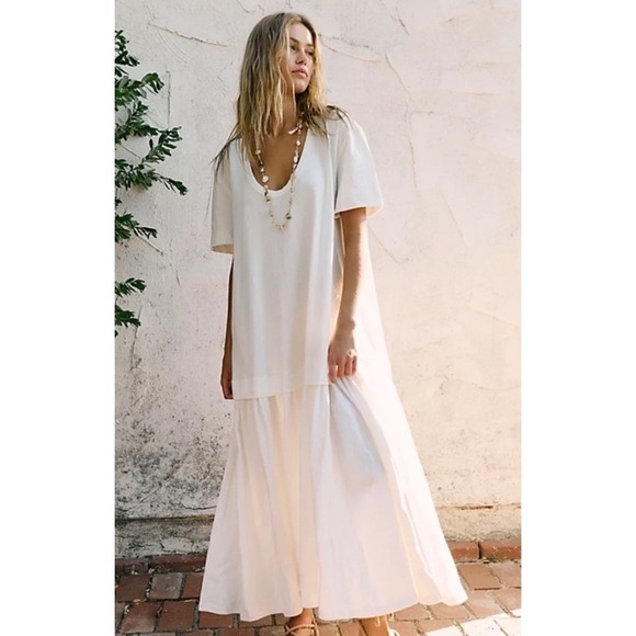 Free People Dresses & Skirts - Free People‎ Herron Drop Waist Maxi Dress Ivory White Size XS New With Tags